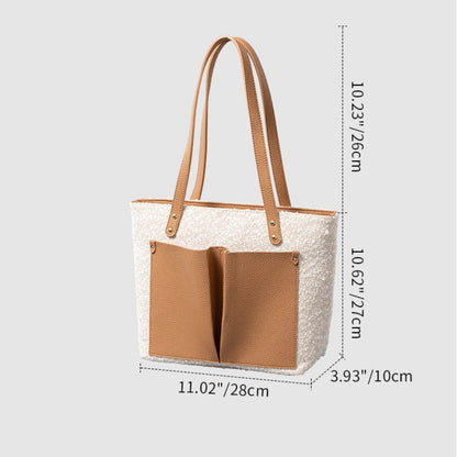 Bolso de gran capacidad, bolso de mujer de poliuretano, bolso tote, bolso bandolera retro para mujer 