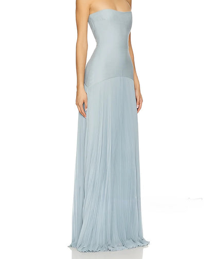 Vestido tubo plisado acanalado