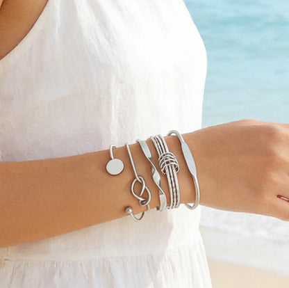 Chain Circle Bracelet Set Fashion Minimalist Niche Design Adjustable Multi-Layer Bracelet