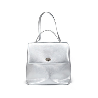 Mochila grande para mujer, color plata, de gran capacidad, ideal para otoño e invierno. Mochila versátil para la universidad o el trabajo. 