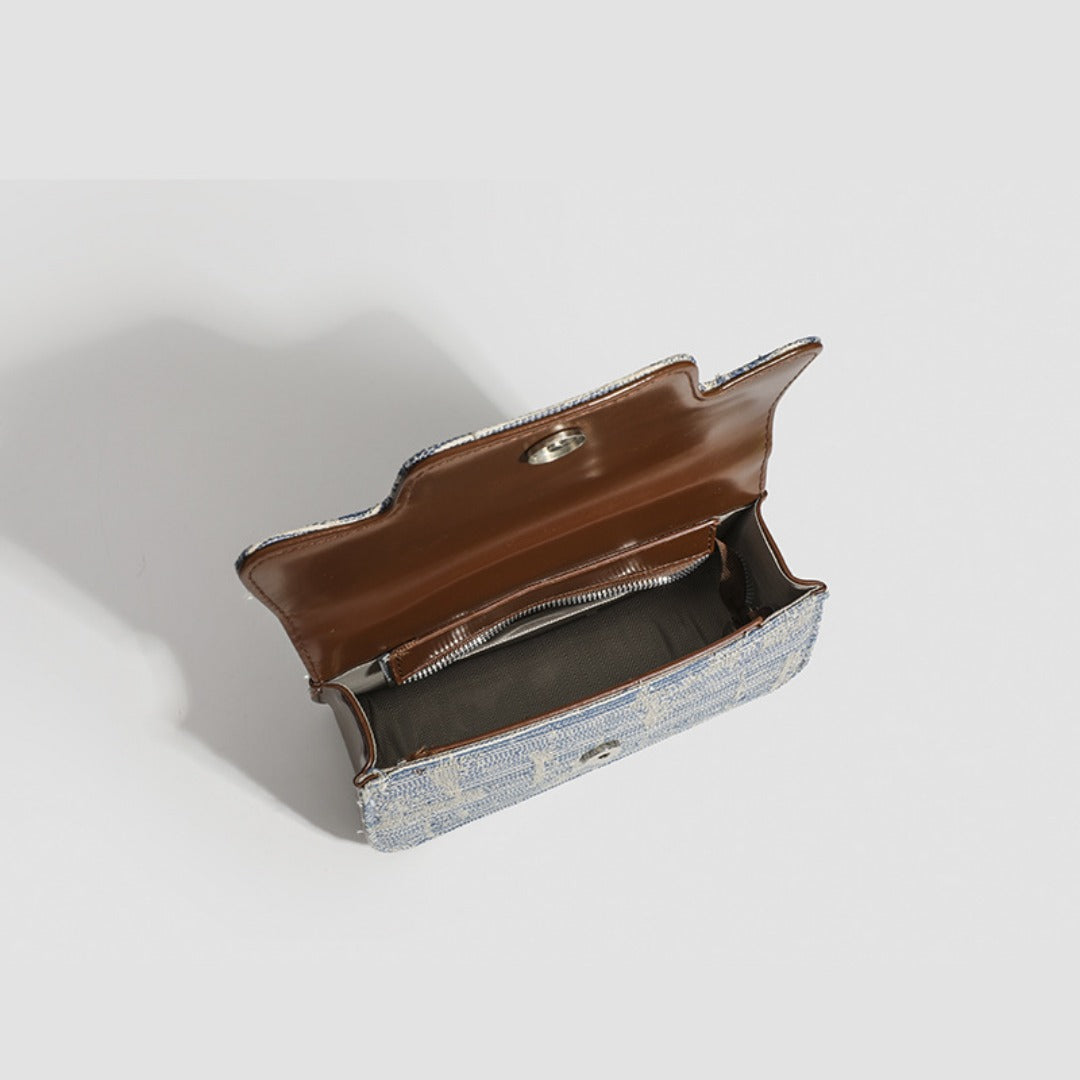 Handheld small tote bag, bag women's autumn fashion office workers handheld bag, small square bag, shoulder Crossbody bag women