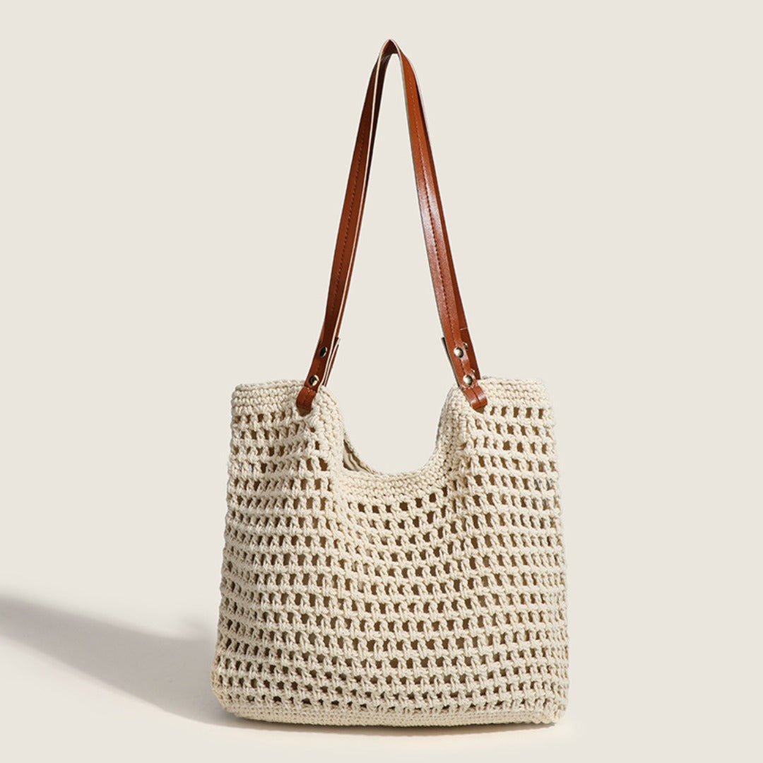 Bolso hobo tejido a mano, bolso informal versátil, bolso de playa, bolso de hombro de gran capacidad 
