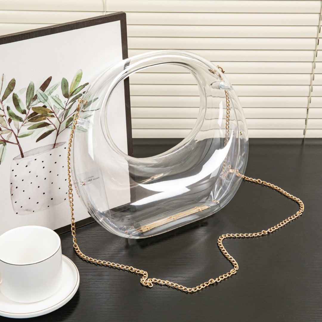 Elegante bolso de noche – Bolso de cena dorado y plateado, elegante neceser de maquillaje acrílico, bolso perfecto para graduación, bolso de fiesta y bolso de mano para bodas 