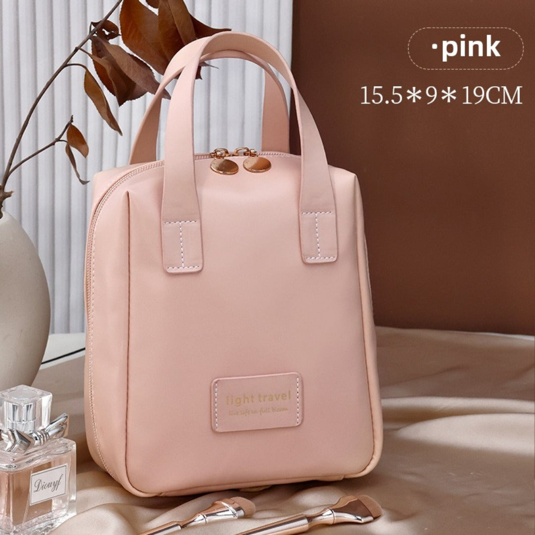 Neceser tote de gran capacidad, neceser de viaje portátil, bolsa de maquillaje de viaje, organizadores de neceseres de maquillaje, bolsas de maquillaje, pequeño 