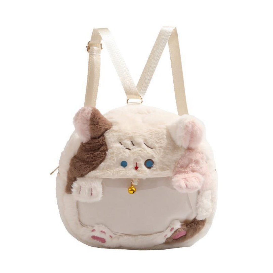 Mochila con estampado de gato, bolso infantil, mochila pequeña para estudiantes, mini mochila, mochila de peluche versátil 