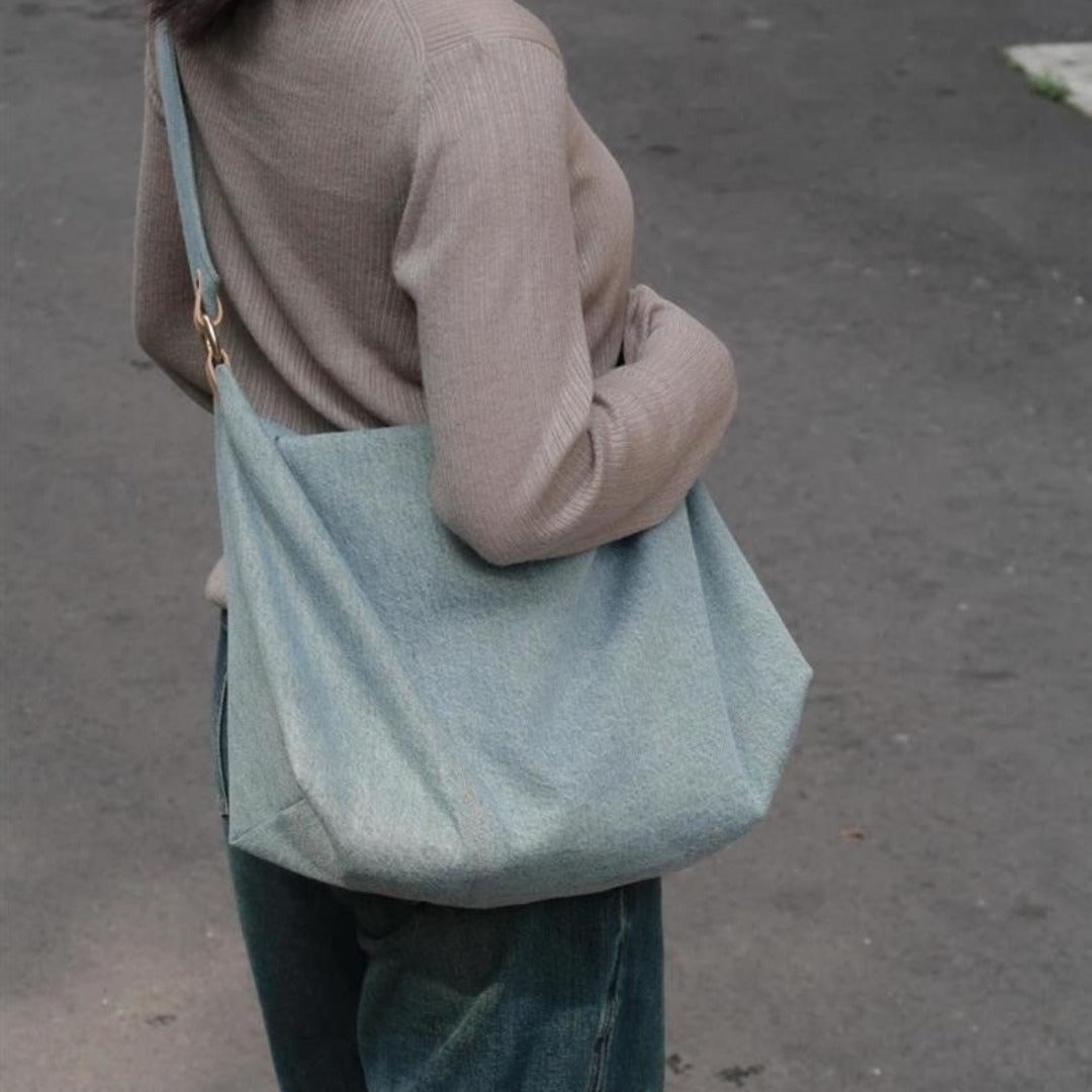 Bolso holgado, bolso bandolera de verano de gran capacidad para ir al trabajo, bolso hobo vaquero, bolso tote para mujer 