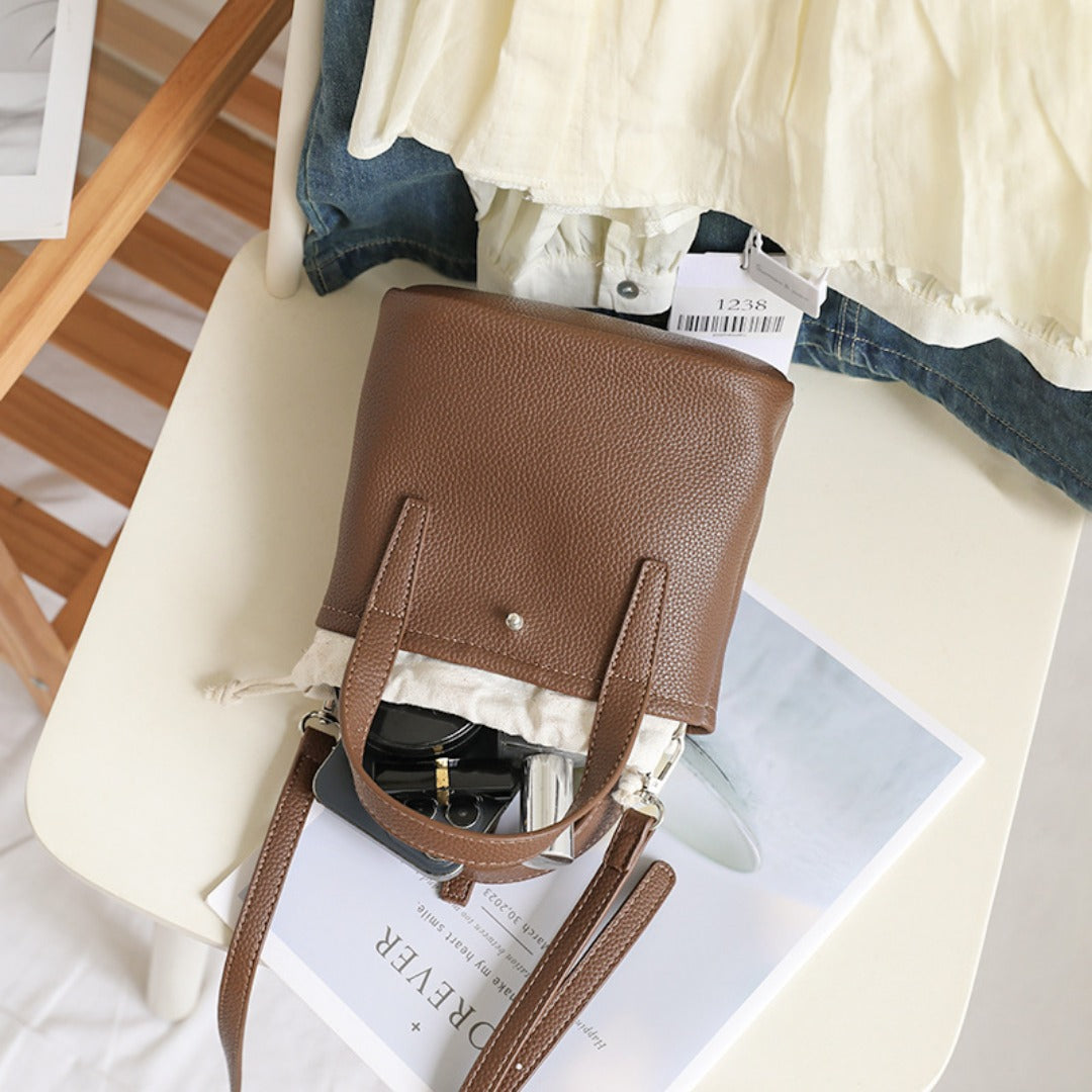 Premium Textured Bucket Bag - Retro Stylish Handbag & Fashion Versatile Shoulder Crossbody Bag