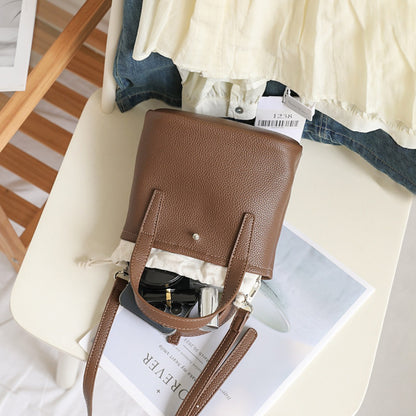 Premium Textured Bucket Bag - Retro Stylish Handbag & Fashion Versatile Shoulder Crossbody Bag