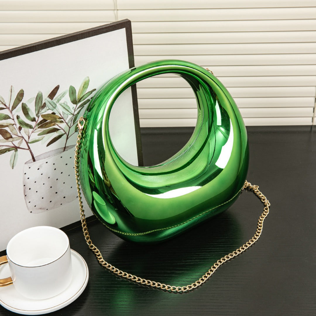 Elegante bolso de noche – Bolso de cena dorado y plateado, elegante neceser de maquillaje acrílico, bolso perfecto para graduación, bolso de fiesta y bolso de mano para bodas 