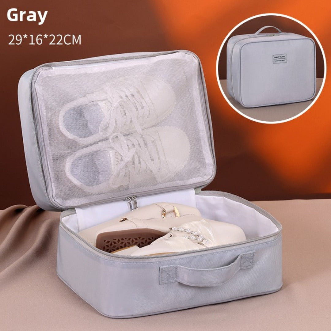 Double-layer partition shoe storage bag, outdoor travel travel supplies shoe bag, sports fitness waterproof shoe storage bag