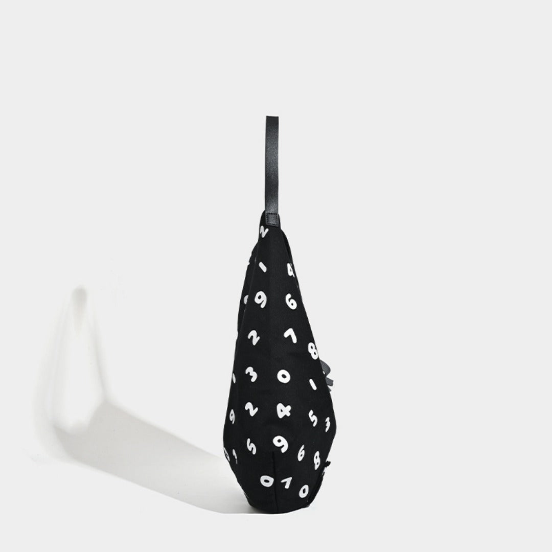 Bolso tote hobo, bolso sencillo de lona con estampado digital, bolso holgado versátil, bolso de hombro 