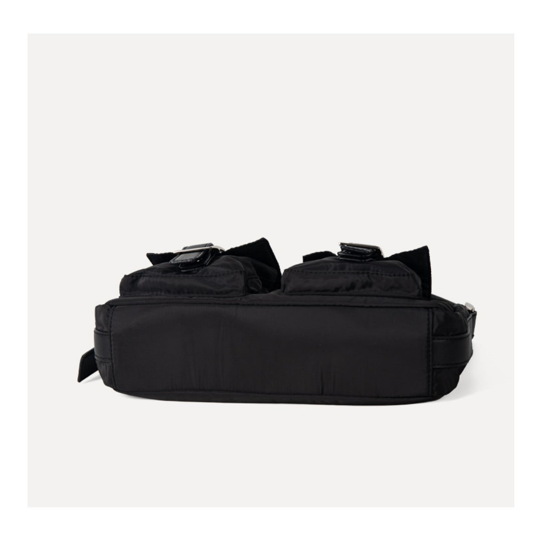 Bolso bandolera ligero de nailon con múltiples bolsillos, bolso de mano versátil para mujer, bolso hobo pequeño para mujer 