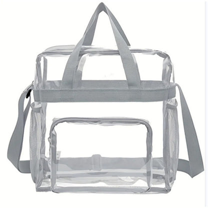 Bolsa de mano transparente de PVC de gran capacidad, bolsa de viaje portátil para lavado en frío, 