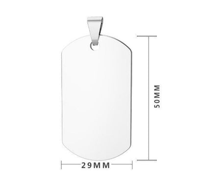 Custom Necklace Female Pendant Dog Tag Personalized Stainless Steel Ladies Birthday Gift -dropshippingabc.com