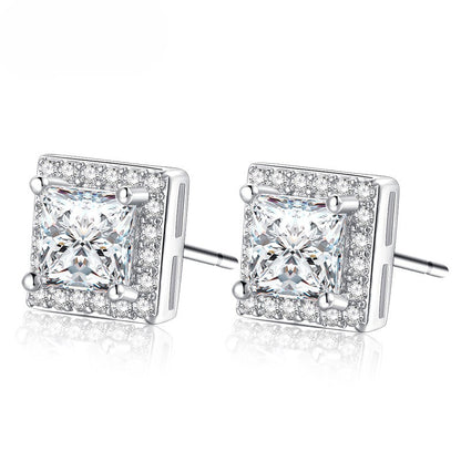 Micro-Set Zircon Stud Earrings