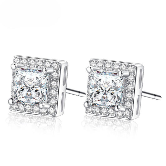 Micro-Set Zircon Stud Earrings
