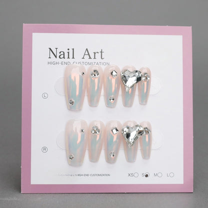 White Nail Wear Nail Art Reusable Press on Nails False Nails