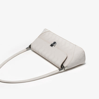 Bolso pequeño de hombro, bolso baguette rosa para llevar al hombro, bolso tote versátil con diseño de diamantes, bolso de hombro sencillo 