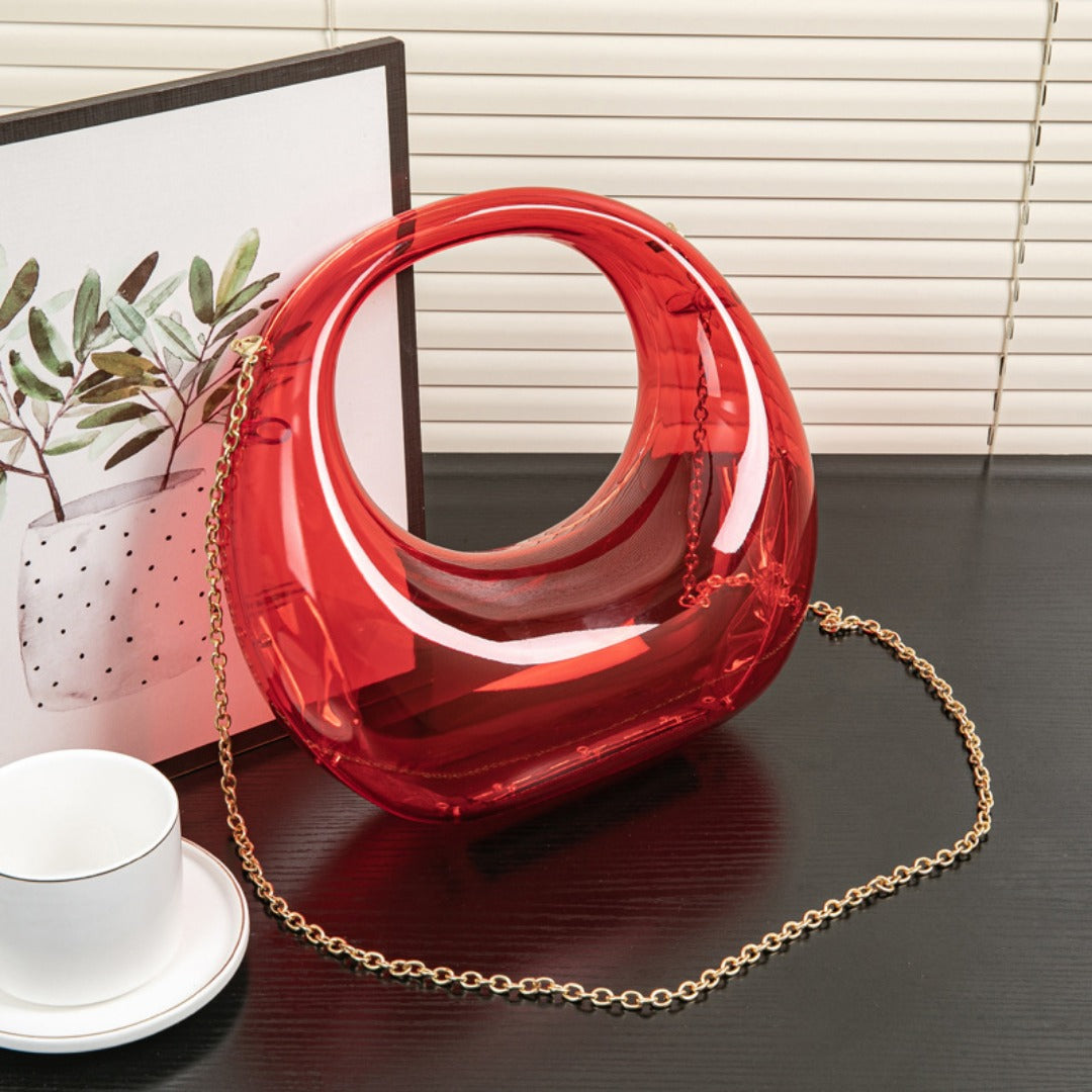 Elegante bolso de noche – Bolso de cena dorado y plateado, elegante neceser de maquillaje acrílico, bolso perfecto para graduación, bolso de fiesta y bolso de mano para bodas 