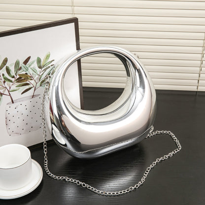 Elegante bolso de noche – Bolso de cena dorado y plateado, elegante neceser de maquillaje acrílico, bolso perfecto para graduación, bolso de fiesta y bolso de mano para bodas 