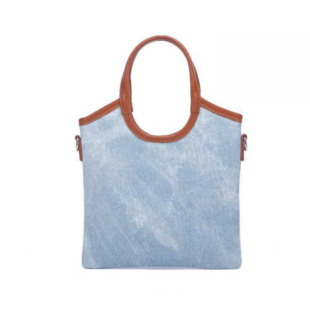 Denim Tote Bag, Women's Fashion Versatile Shoulder bag, Crossbody tote bag, Casual commuter tote bag