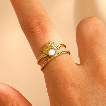 Minimalist Double-Line Eye Eyelash Ring