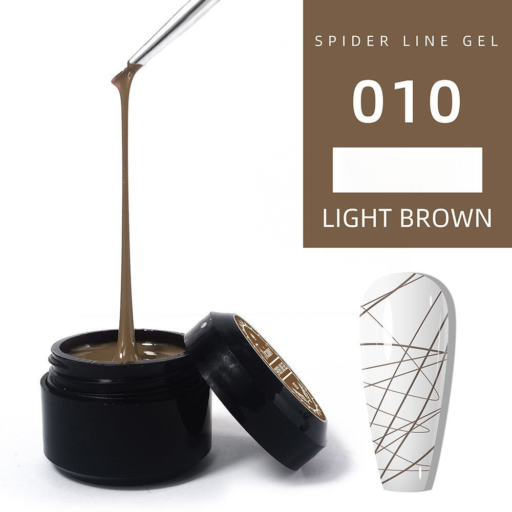 1060 Adhesivo elástico para uñas con pincel, pegamento para esmalte de uñas, fototerapia, pegamento tipo araña para uñas, pegamento pintado de metal, pegamento para tirar de alambre, pegamento de seda, uñas postizas