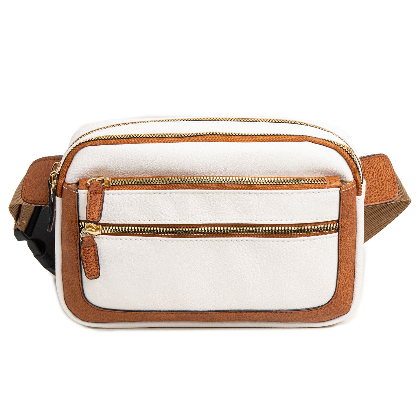 Riñonera multifuncional de moda: bolso de hombro ajustable, ideal para viajes, deportes y correr. Confeccionada en piel vegana. Bolso bandolera elegante para mujer. 