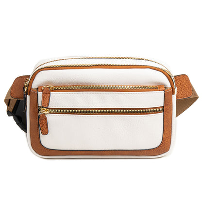 Riñonera multifuncional de moda: bolso de hombro ajustable, ideal para viajes, deportes y correr. Confeccionada en piel vegana. Bolso bandolera elegante para mujer. 