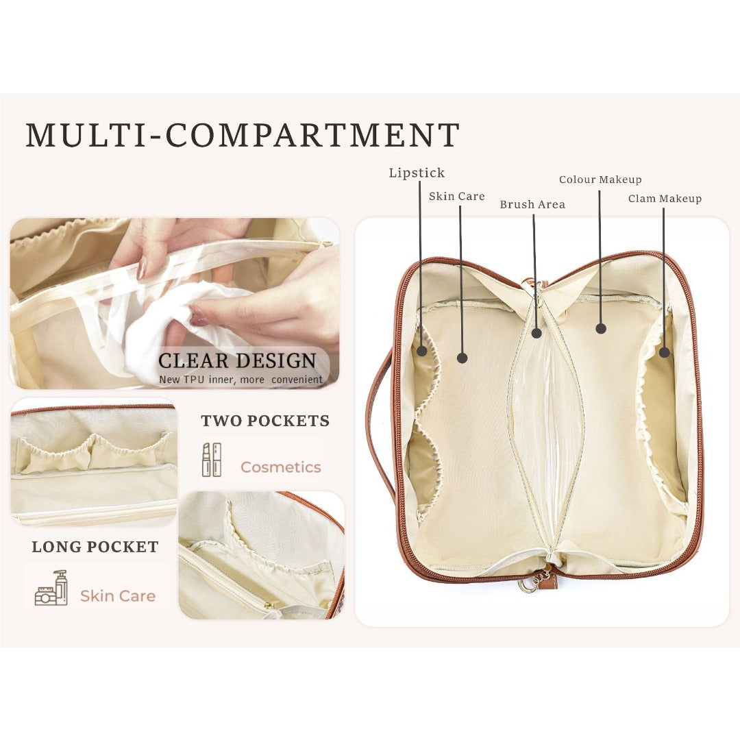 Bohemian PU cloud pillow cosmetic bag, large capacity portable cosmetic case, travel toilet bag, travel makeup bag,Makeup bag organizers,Makeup bags, small