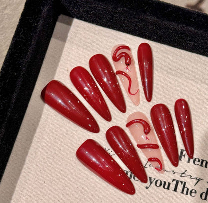 0937- Handmade press on nails fake nails removable