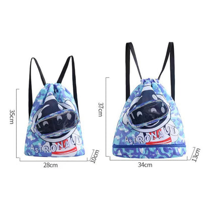 Bolsa de natación infantil, neceser con separadores para artículos secos y húmedos, bolsa de almacenamiento de natación de gran capacidad, mochila organizadora para la playa. 