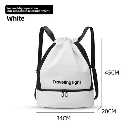 Mochila deportiva, mochila de natación con compartimentos para ropa seca y húmeda, mochila portátil impermeable para viajes cortos 