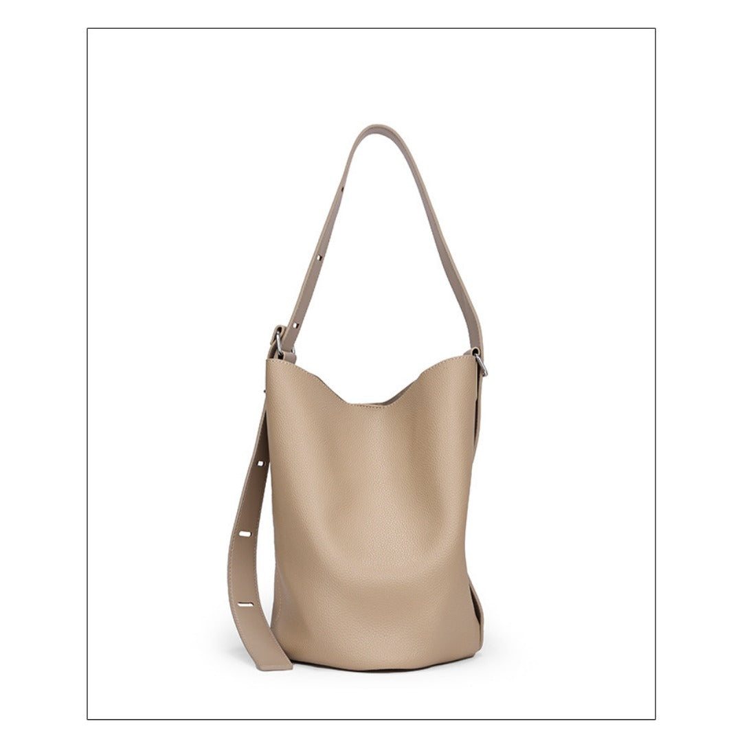 Bucket bag ladies simple, large capacity shoulder bag, versatile hobo bag with crossbody strap