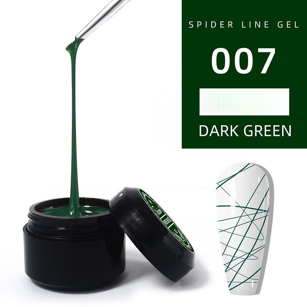 1060 Adhesivo elástico para uñas con pincel, pegamento para esmalte de uñas, fototerapia, pegamento tipo araña para uñas, pegamento pintado de metal, pegamento para tirar de alambre, pegamento de seda, uñas postizas