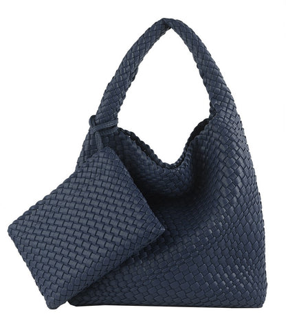 Bolso Hobo grande tejido para uso diario 2 en 1