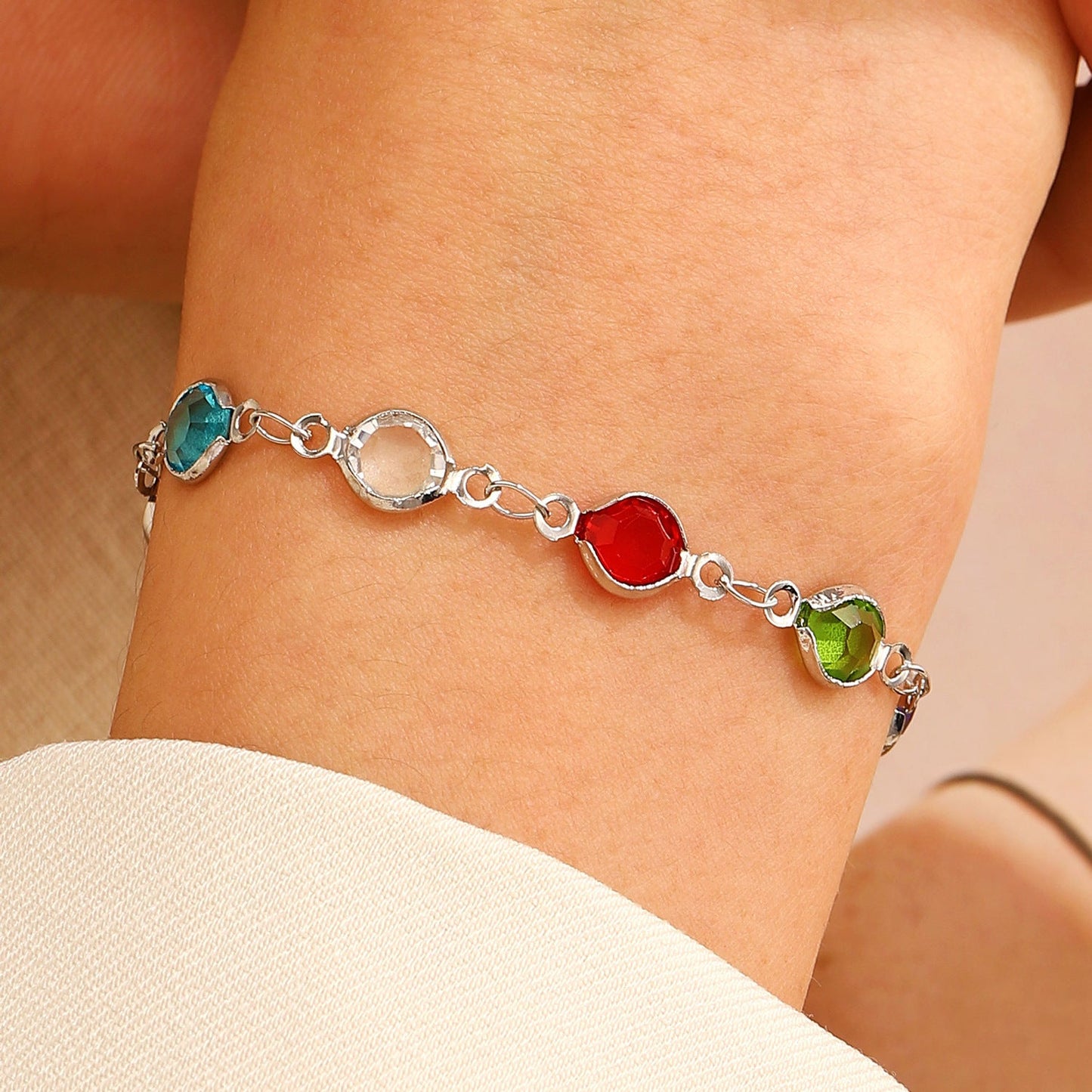 Colorful Geometric Heart Candy Jewelry Set