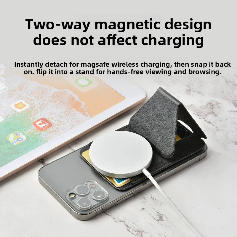 Magnetic Wallet Stand Compatible with iPhone 17/16/15/14/13/12 Series, Angle Adjustment & Magsafe Compatible  Phone Stand -dropshippingabc.com