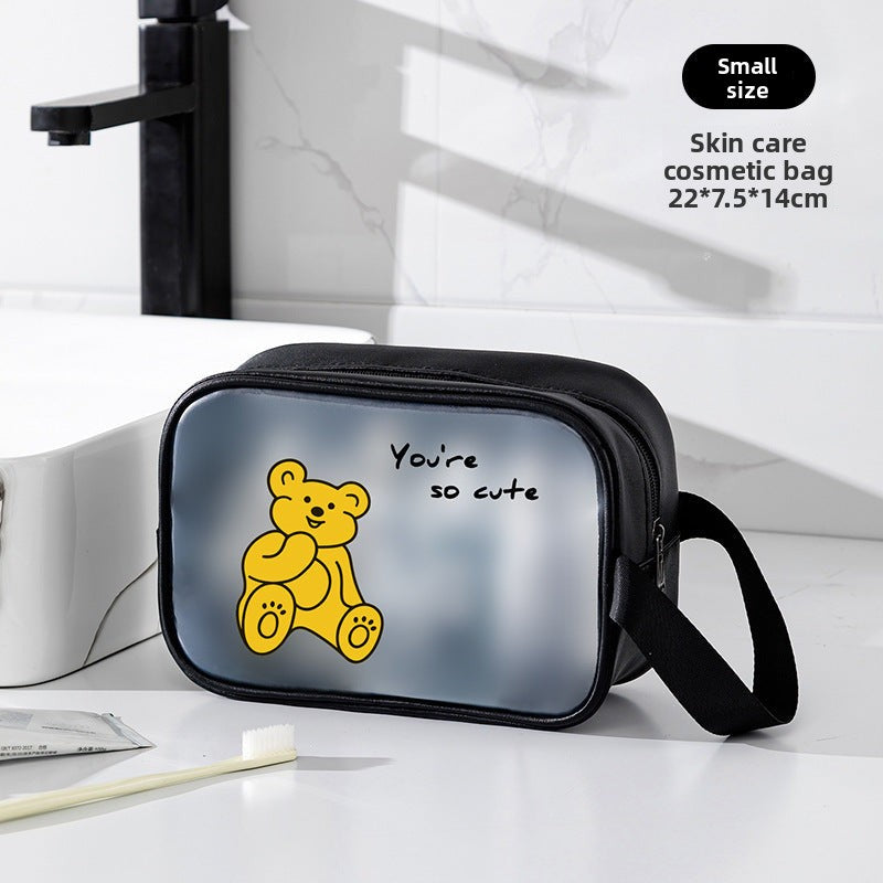 Bolsa para cosméticos, neceser con separadores para artículos húmedos y secos, neceser transparente e impermeable para cosméticos, estuche de maquillaje transparente, neceser de maquillaje con compartimentos. 