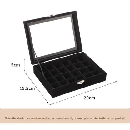 Flannel dustproof jewelry box with lid, ring earrings, earrings, necklace storage box, anti-oxidation jewelry storage box