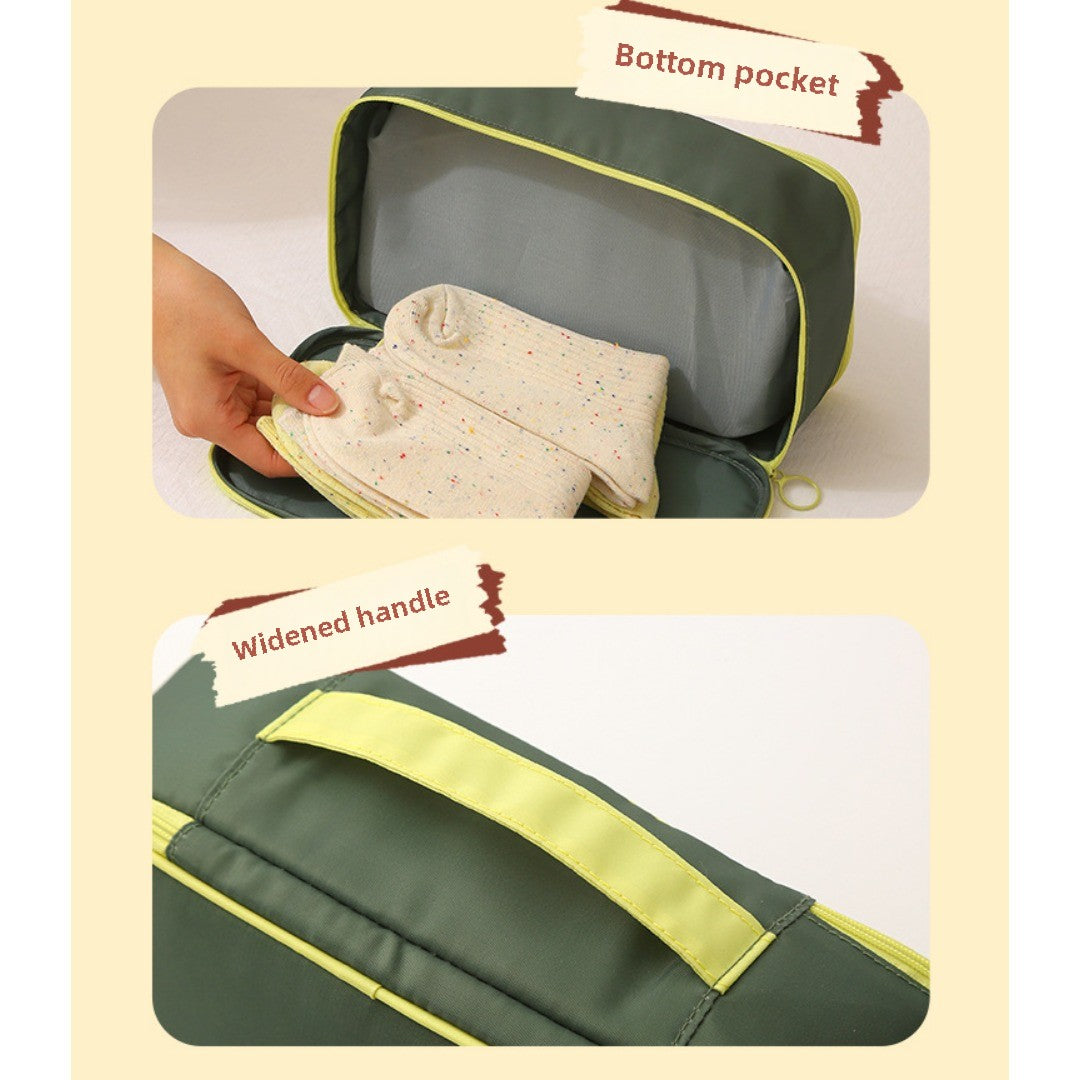 Dopamine large-capacity underwear storage bag, travel storage bag, multi-functional three-in-one socks storage bag
