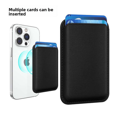 Applicable to Apple 15Magsafe magnetic card bag iPhone mobile phone card bag card holder PU magnetic suction -dropshippingabc.com