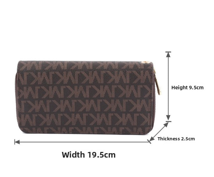 Saffiano Long Zip Around Wallet with Wrist Strap - Large Capacity Continental Clutch for Women & Men -dropshippingabc.com