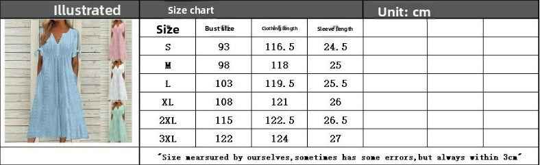 Women's Dress V-Neck Hollow Out Lace Long Dress Women