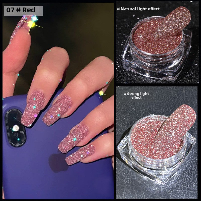 1059 Polvo de diamante triturado cristalino, polvo brillante, polvo brillante para uñas postizas de epoxi láser de alta intensidad.