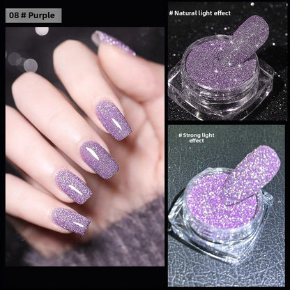 1059 Polvo de diamante triturado cristalino, polvo brillante, polvo brillante para uñas postizas de epoxi láser de alta intensidad.