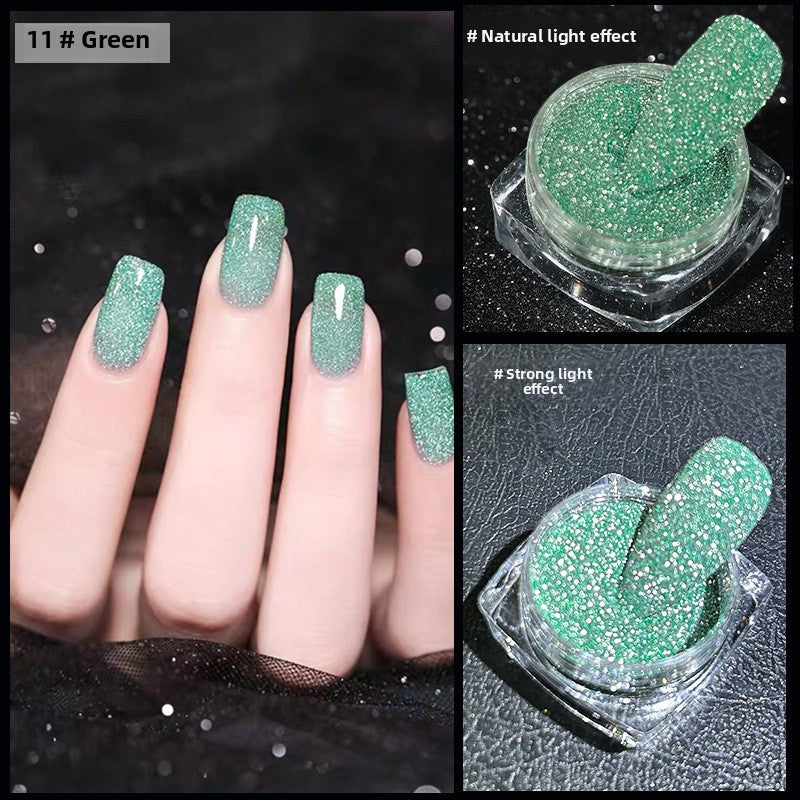 1059 Polvo de diamante triturado cristalino, polvo brillante, polvo brillante para uñas postizas de epoxi láser de alta intensidad.