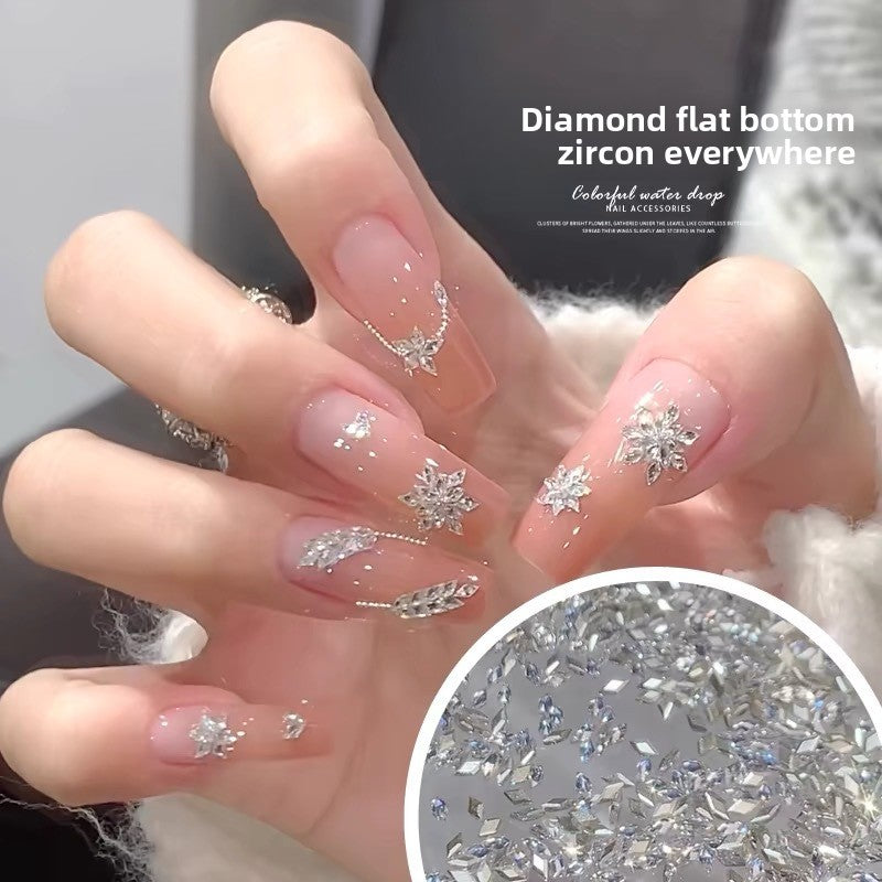 1061 Mini diamante de circonio rombo de 1,5 x 3, joyería de uñas con forma de ojo de caballo de micro circonio de base plana para uñas a presión