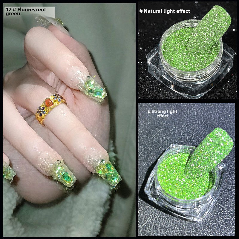 1059 Polvo de diamante triturado cristalino, polvo brillante, polvo brillante para uñas postizas de epoxi láser de alta intensidad.