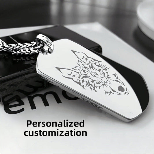 Custom Necklace Female Pendant Dog Tag Personalized Stainless Steel Ladies Birthday Gift -dropshippingabc.com